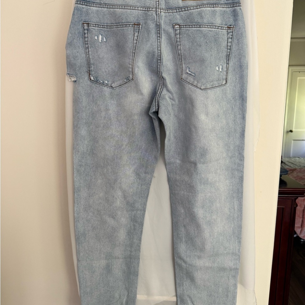 NWT One Teaspoon Light Wash Straight Leg Jeans Size 30 - Picture 7 of 7
